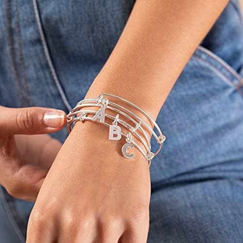 Brazalete Expandible Alex And Ani Para Mujer, Dije Con Letra
