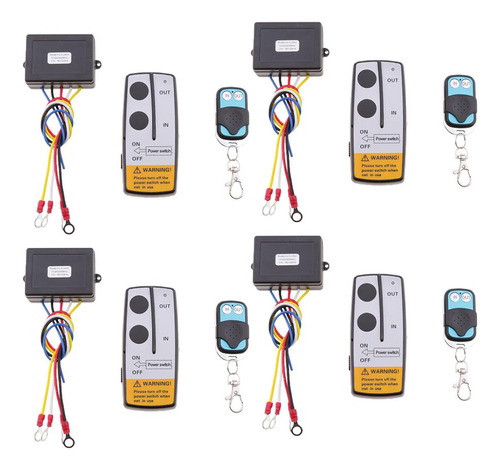 4x 12v / 50ft De Control Remoto Inalámbrico Para