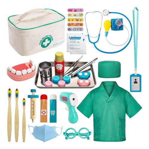 Kit Médico De Juguete Para Niños, 34 Piezas, Juboury 