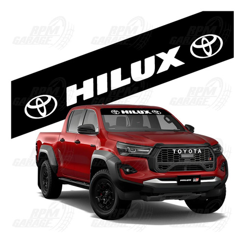 Sticker Parabrisas Sombrilla Adhesiva Tapasol Toyota Hilux