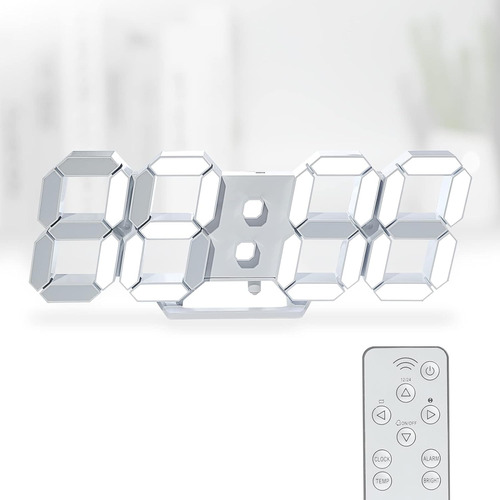 Reloj Digital 3d Led Reloj De Pared 9.7 , Reloj De Mesa...