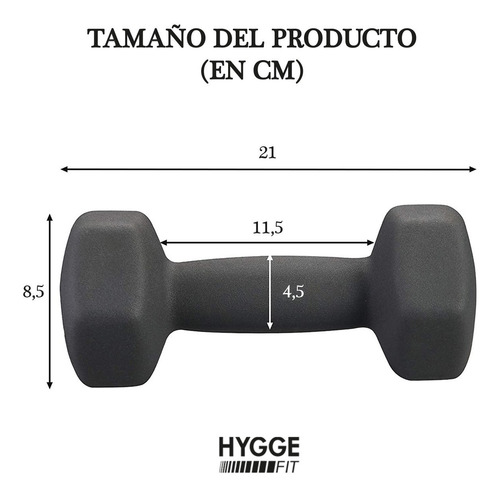 Imagen 2 de 10 de Mancuerna Pesa 4 Kg Recubierta Neoprene Funcional Fitness