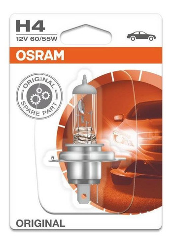 Imagen 3 de 5 de Lampara Auto Osram H4 Original Line P43t 12v 60/55w Osram