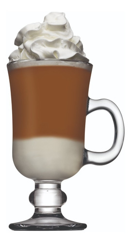 Imagen 1 de 4 de Juego De 6 Tazas De Vidrio Para Capuchino Café 225ml
