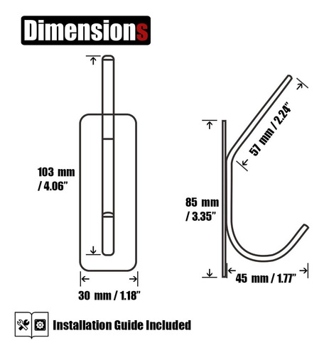 Ath200-wh-p4 - Gancho De Pared Autoadhesivo Para Toallas, Co