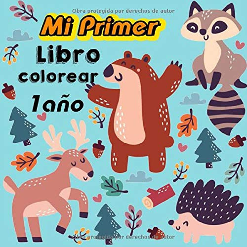 Mi Primer Libro Colorear 1 Año: Cuadernos Para Colorear Niño
