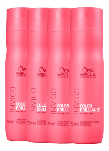 Kit 4 Color Brilliance Shampoo 250ml - Wella