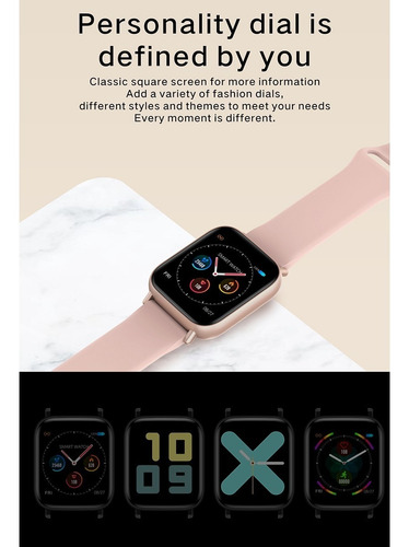 Reloj Inteligente Hombres Mujeres Pantalla Táctil A Todo