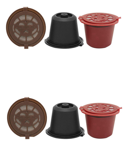 Cápsulas De Espresso Reutilizables Recargables De 6 Piezas P