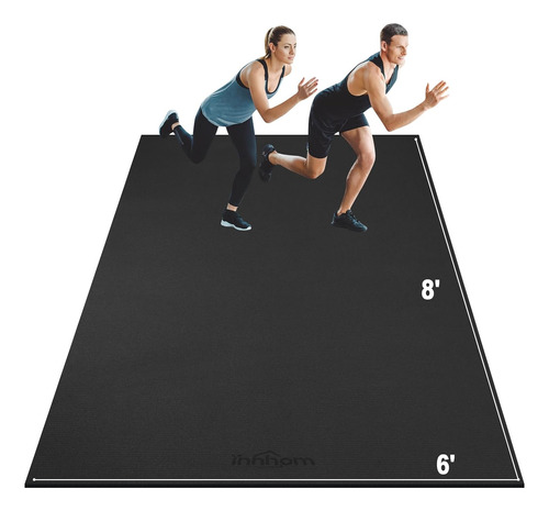 Large Exercise Mat 6'x4'/8'x6' Workout Mat Gym Flooring For 
