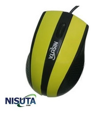 Mouse Usb Ns-mo34 Amarillo Nisuta