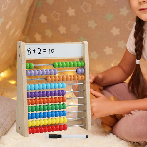 Ábaco Madera Para Matemáticas Infantiles, Clásico,