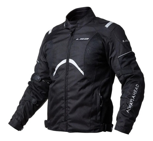 Campera Moto Cordura Ls2 Teide Negra 4 Estaciones Maldonado