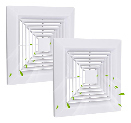 Cubierta Ventilador Extractor Baño Wkzo 12x12 Cm 2 Paquetes