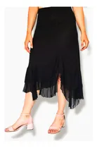 Comprar Polleras Faldas Midi Gasa Volados Noche Fiesta Mujer