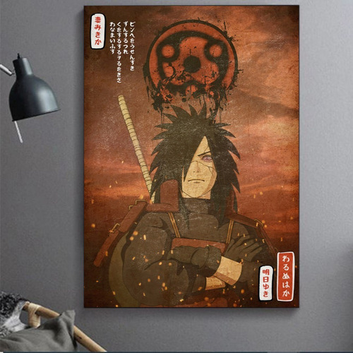 Cuadro Decorativo Madara Uchiha Artistico Naruto 50x75cm