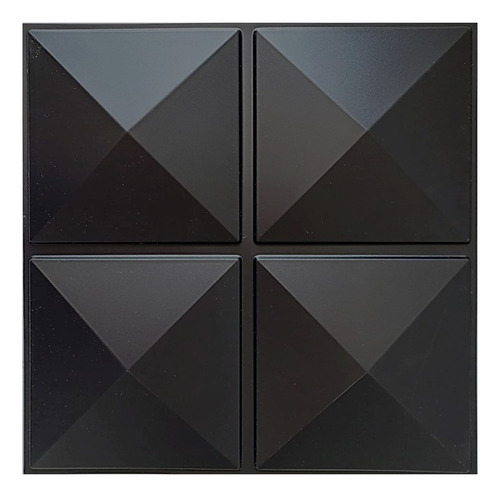 Panel Decorativo 3d De Pvc 50x50cm 16pz 4 M2 Negro (t020)