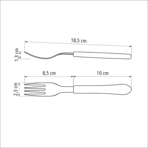 Kit Restaurante 24 Talheres Tramontina 12 Garfos + 12 Facas - ZOOM