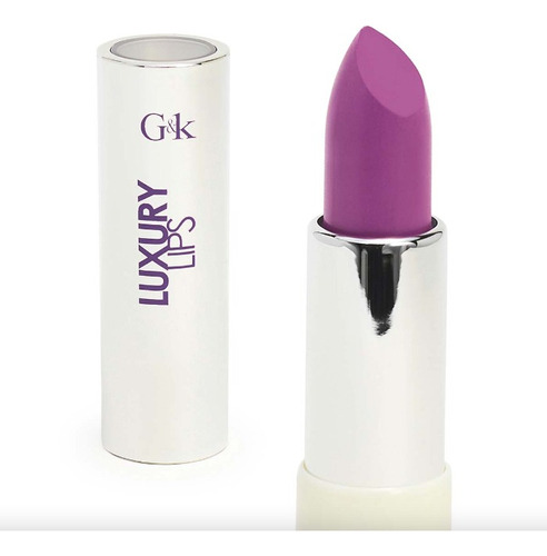 G&k Labial En Barra Luxury Lips Larga Duración Semi Matte Color Violeta