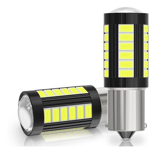 Par Ampolletas Led 1157 Bay15d P21/5w Blanco 12v-24v 33 Led