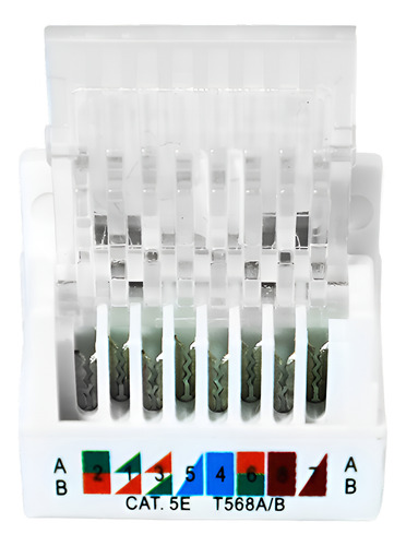10 Conectores Alter 8 Pines Blanco Inter Jack-cat5e S/pinzas