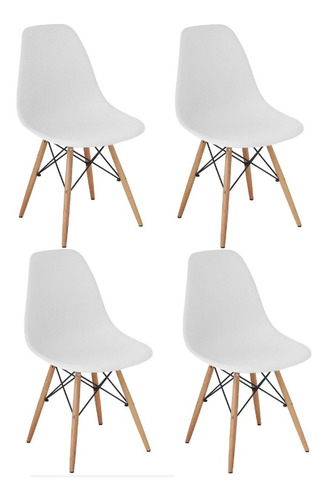 Cadeira Charles Eames Wood Design Kit 04pc Nf + Garantia