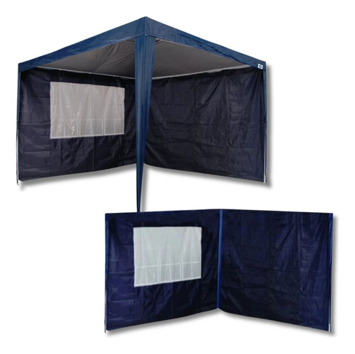 Kit 4 Paredes Cor Azul Para Gazebo Tenda 3x3 Metros