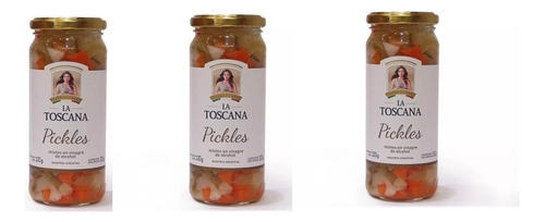 La Toscana Pickles Mixtos En En Vinagre 330 Grs X 3 Unidades