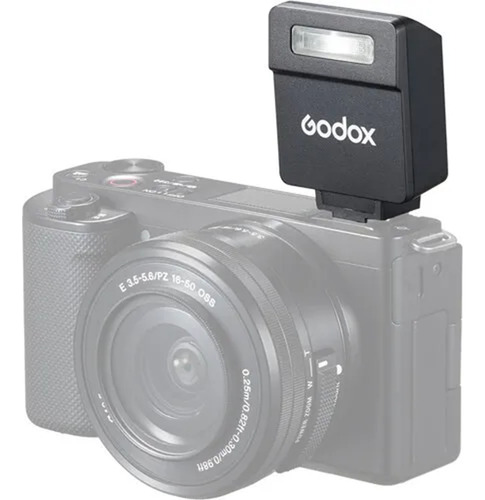 Mini Flash Godox Speedlite Im22 Preto Para Câmeras Dslr