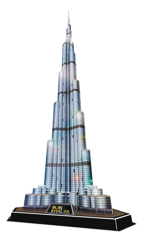 Puzzle 3d | Rascacielos Burj Khalifa | Ilumina Con Luces Led