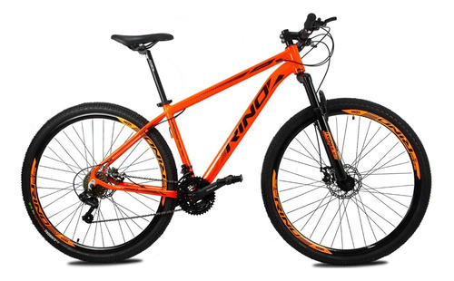 Bicicleta Aro 29 Rino New Atacama Shimano Cabo Embutido Cor Cor Laranja/neón Tamanho Do Quadro 19