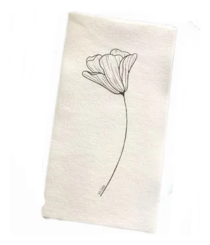 comprar Servilletas Airlaid Simil Tela Estampadas X 24 U Flor Negra