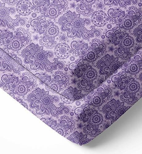 Bacati  Paisley Floral 100% Algodón De Percal 2 Paquete Cuna