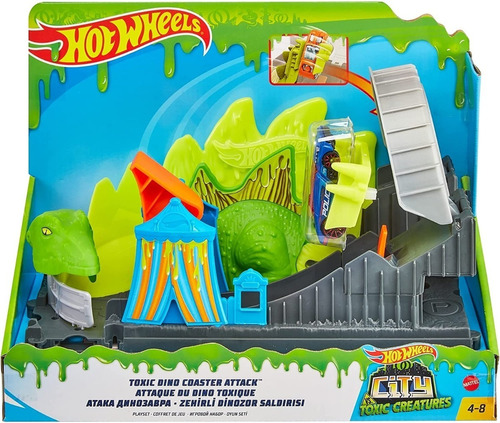 Pista Hot Wheels Ataque De Dinosaurio Tóxicos