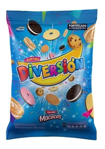 Galletitas Surtido Diversion Arcor 398grs Pack Por 12 Unid.