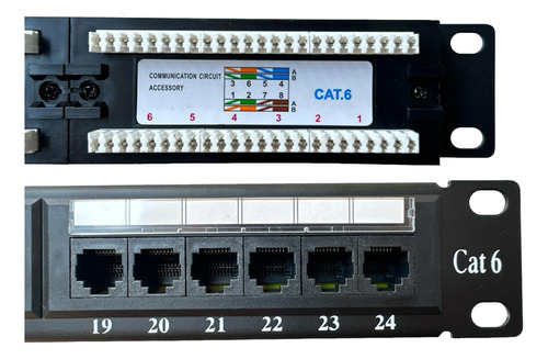 Patch Panel 24 Portas Cat6 Rj45 Utp Certifica Fluke Rack 19