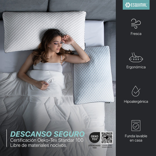 Almohada Cool+bambú Esquimal Memory Foam Ajustable King Size