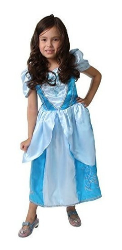 Girls Cinderella Blue Princess Sparkle Dress (choose Size)