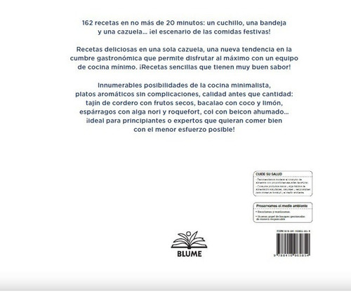 Un Cuchillo, Una Bandeja, Una Cazuela -162 Recetas En 20 Min