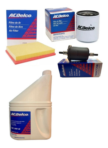 Kit Filtros Aceite Acdelco 10w40 Chevrolet Corsa Meriva 1.8