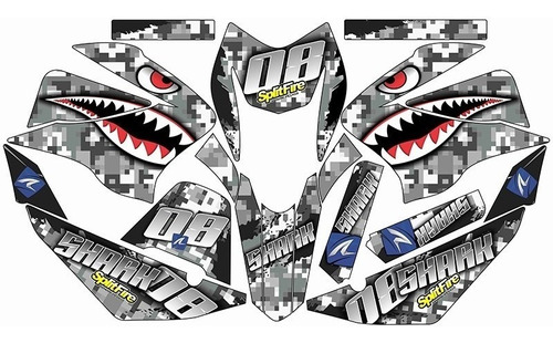 Stickers, Calca, Vinil, Para Moto Crossmax200 Mod-137