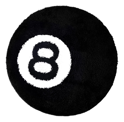 Tapete De Pool 8 Ball - Tapete Redondo De Billar De 24 PuLG