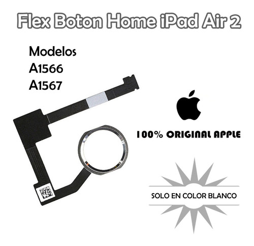 Boton Home Flex iPad Air 2ª Generacion A1566 A1567