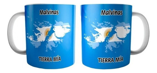 Taza Ceramica Calidad Malvinas Argentinas Tierra Mia Mod 07