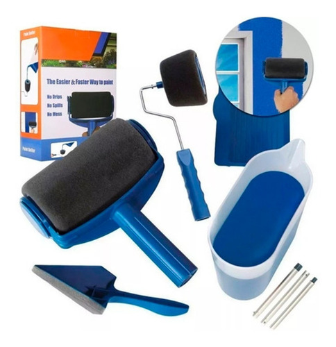 Imagen 7 de 7 de Rodillo Pintar Set Facil Antiderramante Recargable Pinturas