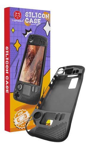 Carcasa Funda Silicona Protectora Case Steam Deck + 2 Lamina