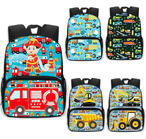 Beb Mochila De Tractor De Excavadora De Coches De Bomberos De Di