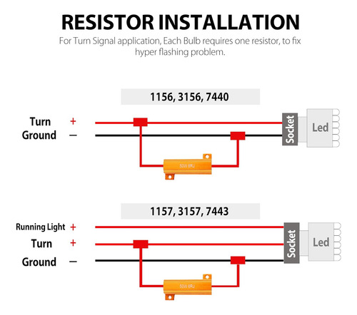 4 Uds 50w 6ohm Resistencias De Carga Arreglar Bombilla ...
