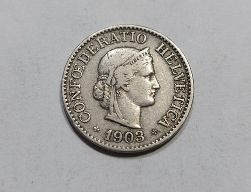 Moneda De 10 Rappen Año 1903