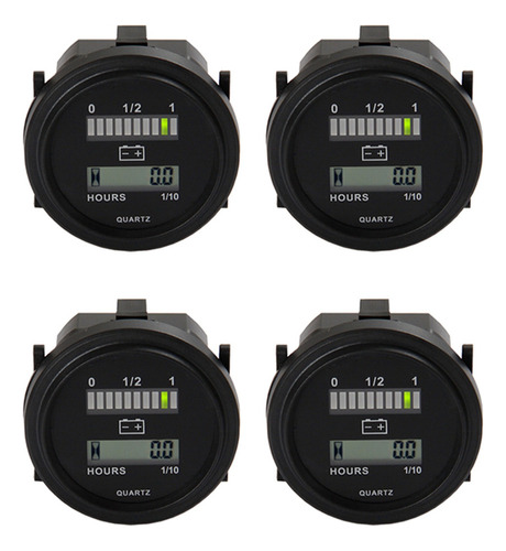 4 Led Con Contador De Horas, Indicador De Batería Redondo, M